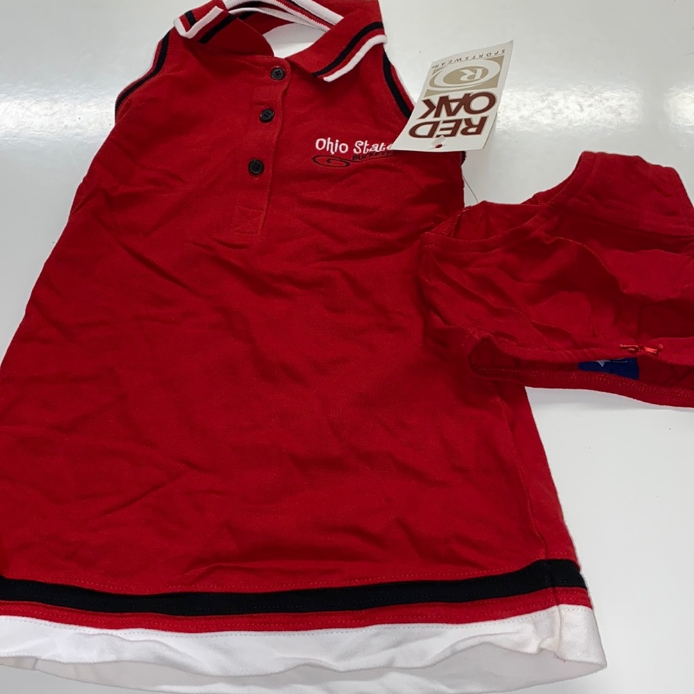 Ohio State Girls' Red Polo Dress - Cheerleader